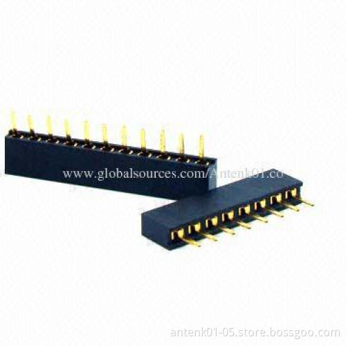 2.0mm Female Headers with High-profile 4.3mm, Single Row, Straight Type, RoHS Compliant